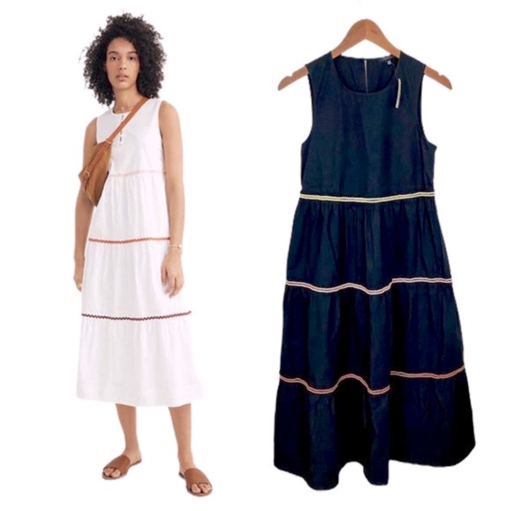 Madewell tiered rickrack dress